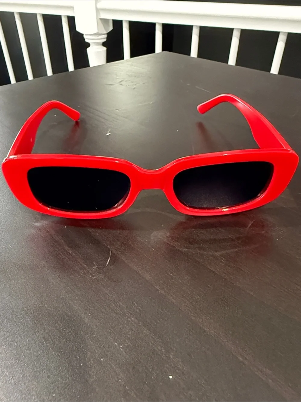Red Rectangular Sunglasses